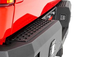 Ford F-150 Rear Bumper - Rough Country - LED with Black-Series 2in LED Flush Mount Cubes - Black - '15-'20